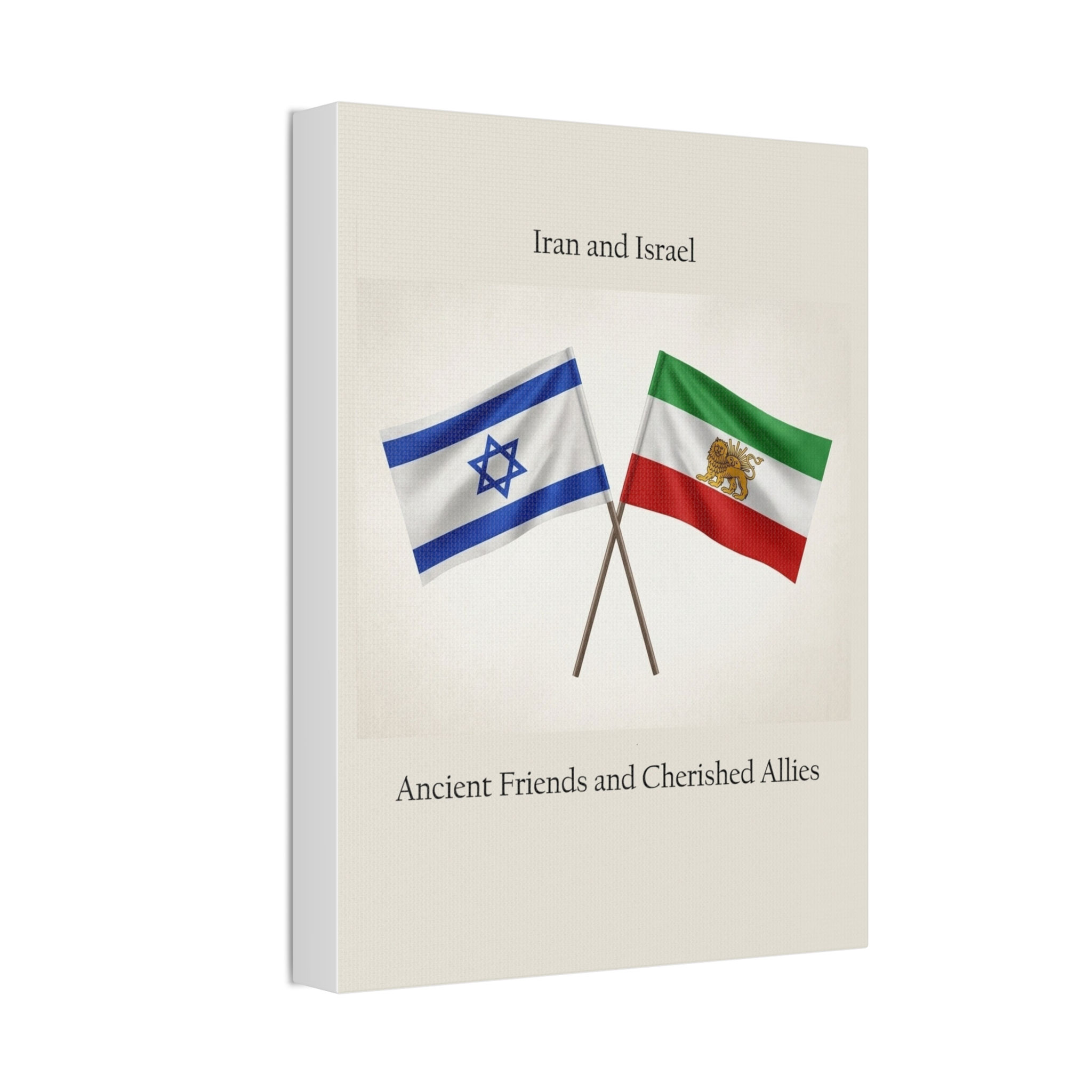 Israel and Iran crossed flags Canvas