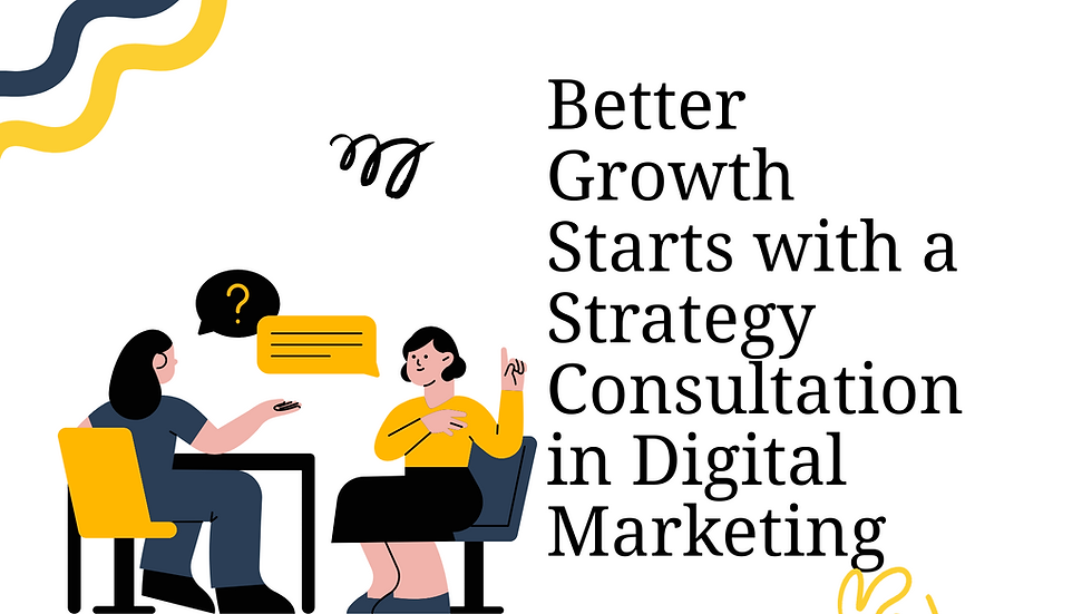 Two professionals discussing a digital marketing plan with charts on a screen, symbolizing growth through strategy consultation.