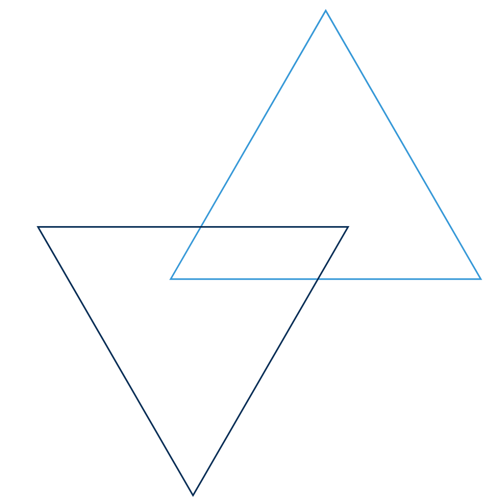 Two Triangles Dark + Blue