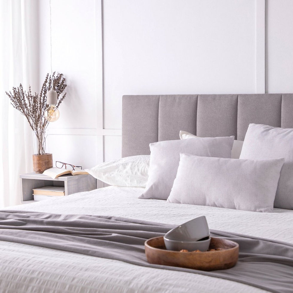 Miniatura: Cabecero tapizado para cama de 135, 150 y 160 color gris