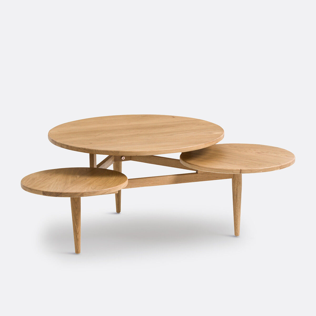 Mesa de centro de roble de 3 tableros