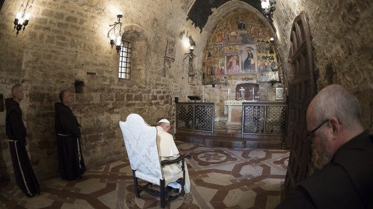 O Papa Francisco na Porciúncula