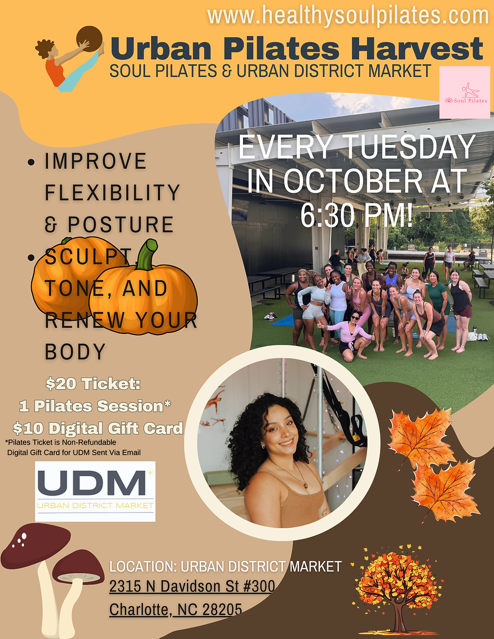 Urban Pilates Harvest by Soul Pilates & Urban District Market