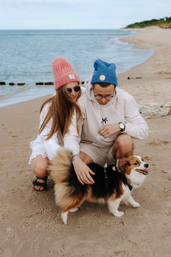 Psia sesja na półwyspie Chałupy z psem Władysławowo Hel