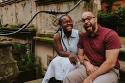 surprise proposal photographer in Gdansk Poland photo session engagement old town Mariacka street