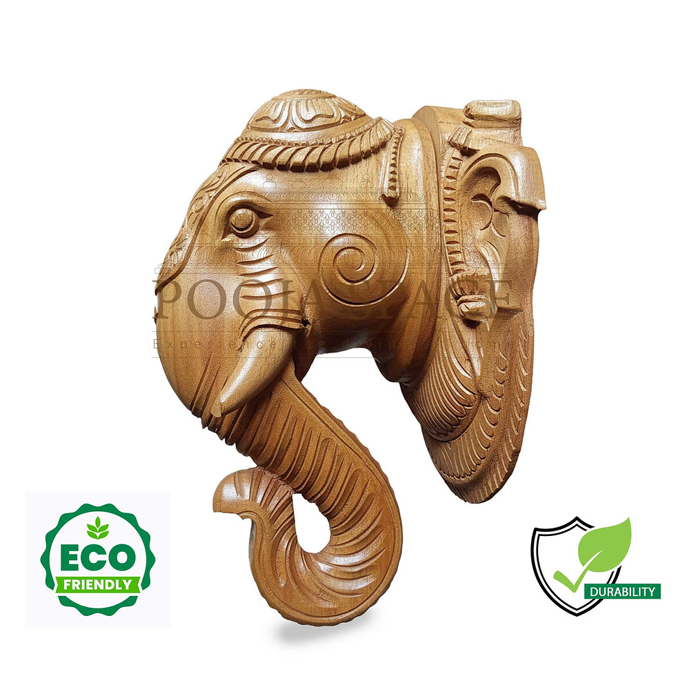 Wooden - elephants - wooden - idols - puja room