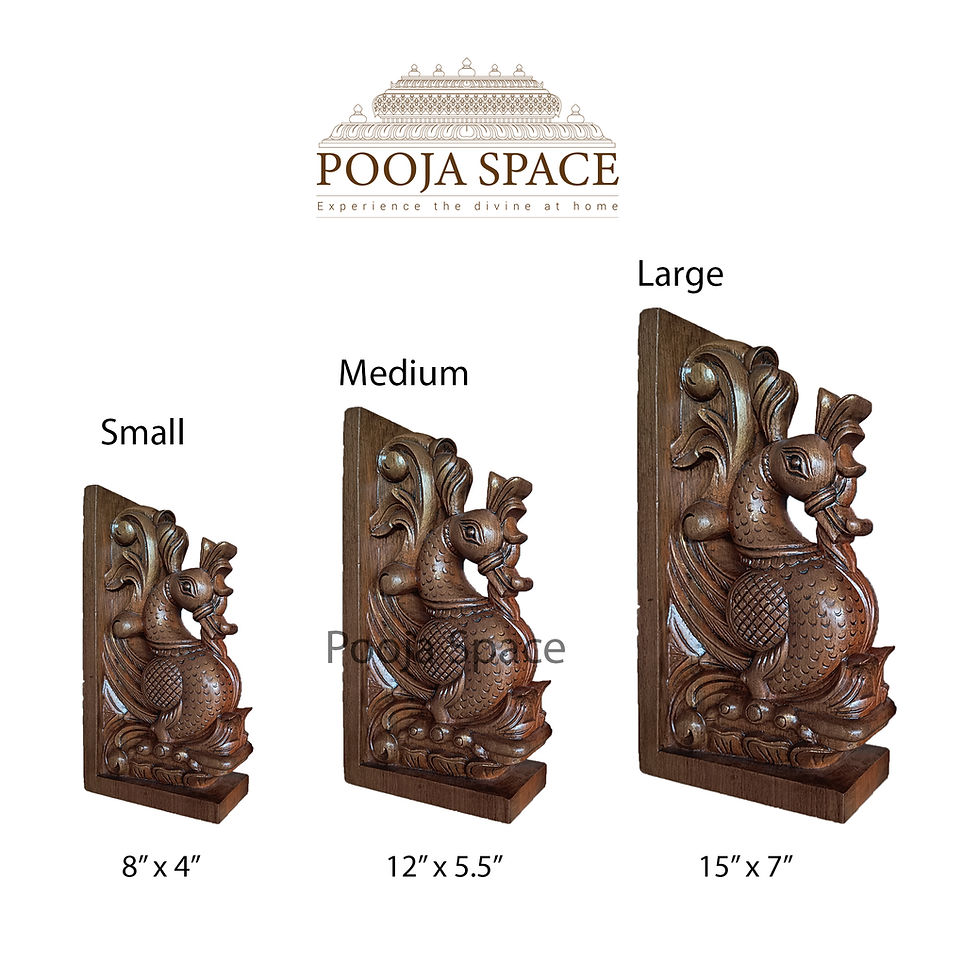 Thumbnail: Wooden - swan - wooden idols - pooja space - bengaluru