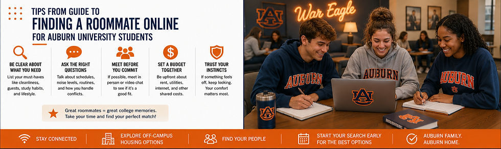 guide to finding a roommate online for auburn university students