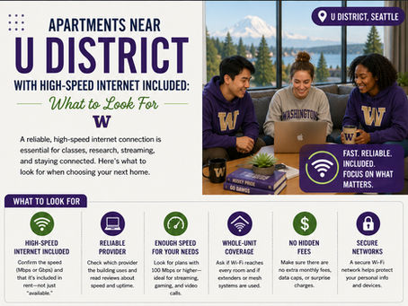 Apartments Near U District With High-Speed Internet Included: What to Look For