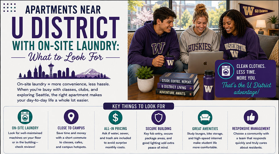 Apartments Near U District With On-Site Laundry: What to Look For