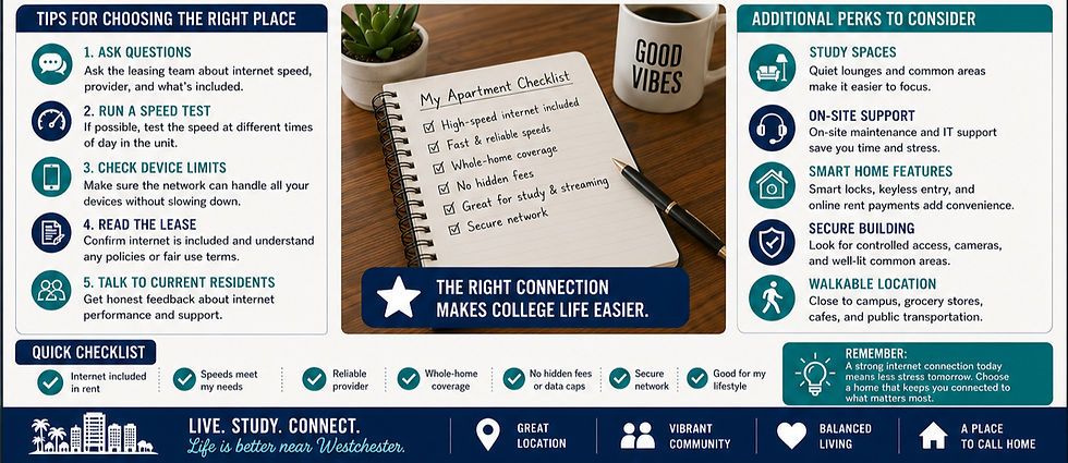apartments near westchester with high-speed internet included