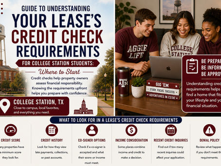 Guide to Understanding Your Lease's Credit Check Requirements for College Station Students: Where to Start