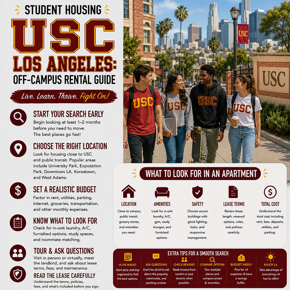 Student Housing USC Los Angeles: Off-Campus Rental Guide