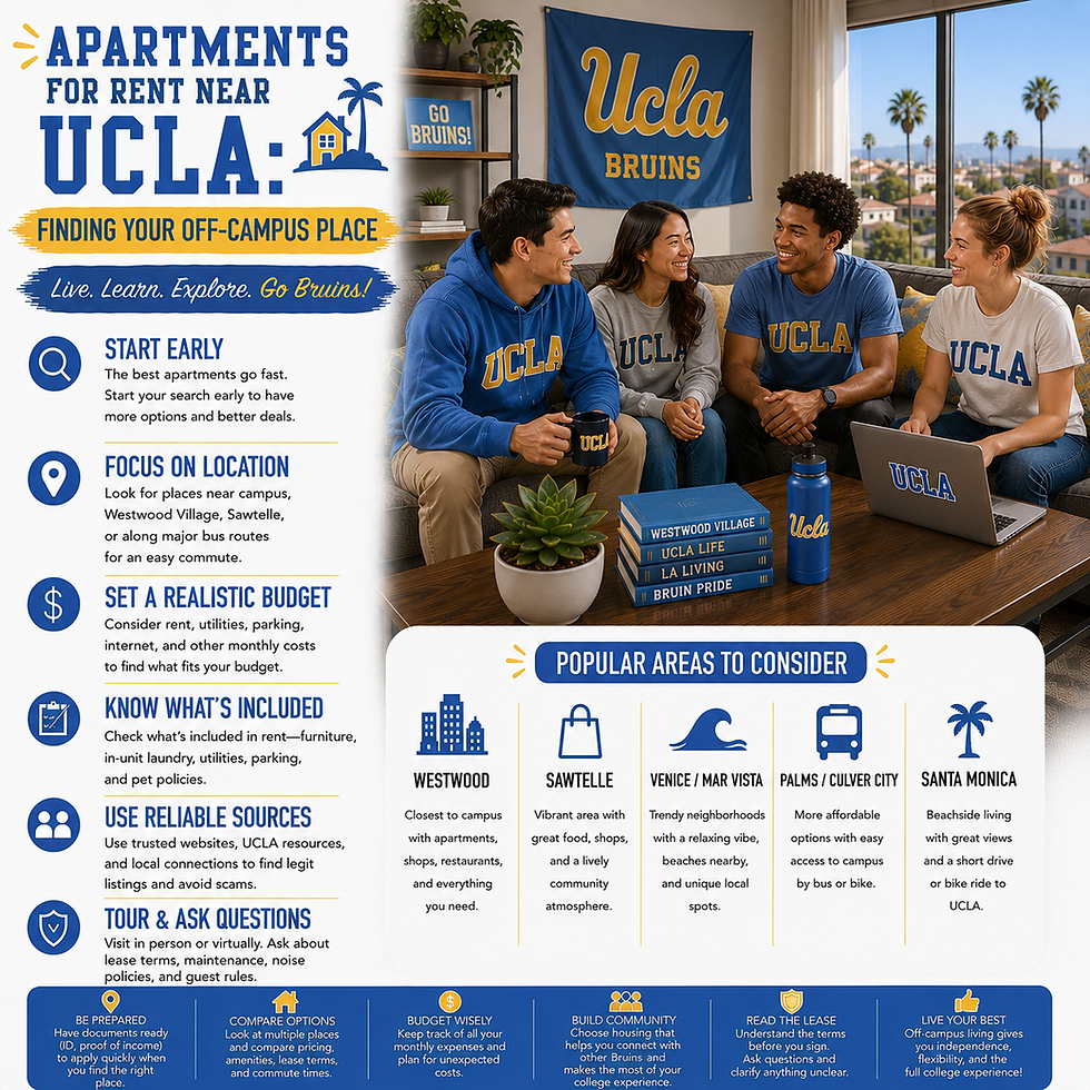 Apartments for Rent Near UCLA: Finding Your Off-Campus Place