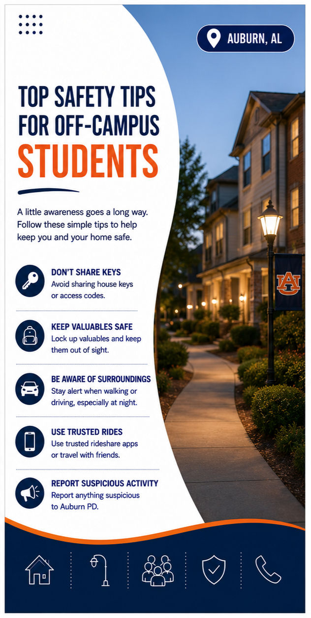 off campus housing safety tips auburn university