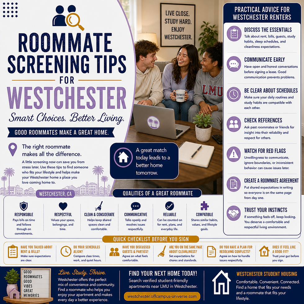 Roommate Screening Tips for Westchester Students