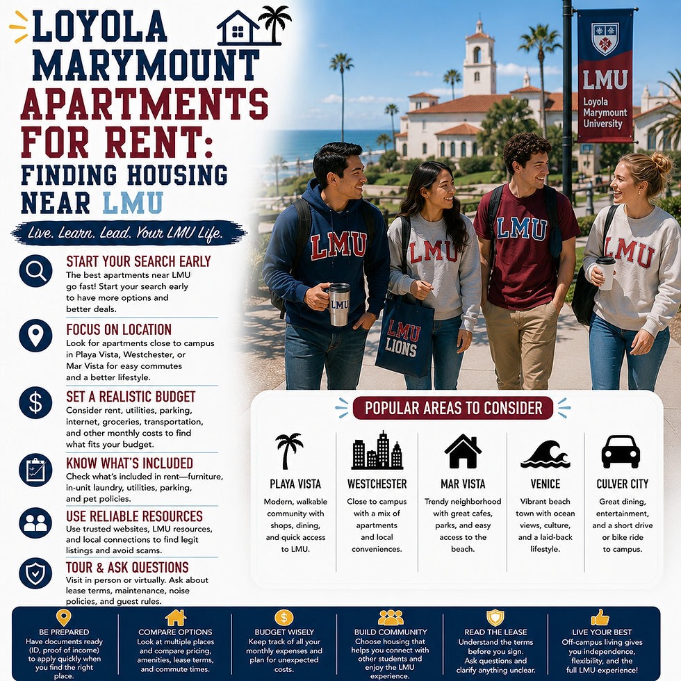 Loyola Marymount Apartments for Rent: Finding Housing Near LMU