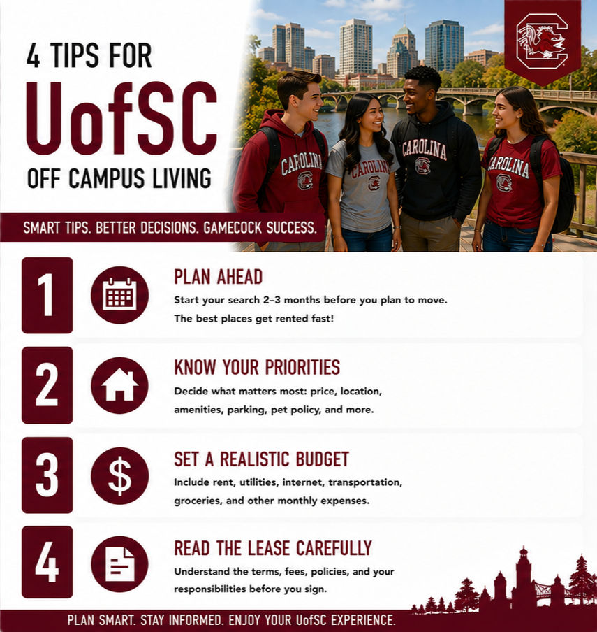 university of south carolina off campus housing columbia sc