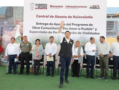 Gobierno Estatal impulsa obra comunitaria y moderniza Central de Abasto Huixcolotla