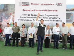 Gobierno Estatal impulsa obra comunitaria y moderniza Central de Abasto Huixcolotla