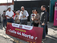 Encabeza Pepe Chedraui trabajos de rehabilitación vial en la colonia San Luis Gonzaga