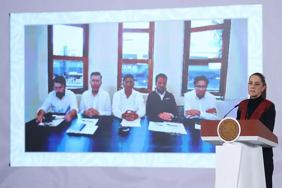 Sheinbaum promete reparación integral del daño para víctimas de accidente en Tren Interoceánico