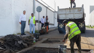 Supervisa Pepe Chedraui avance de trabajos de bacheo en la capital poblana