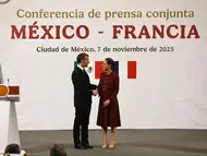 "Gracias Presidenta", Emmanuel Macron se despide de Sheinbaum y concluye visita oficial a México