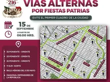 Informa Gobierno de Pepe Chedraui cierres viales ante las Fiestas Patrias 2026