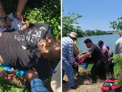 Hombre se salva de ser devorado por un cocodrilo en Tamuin
