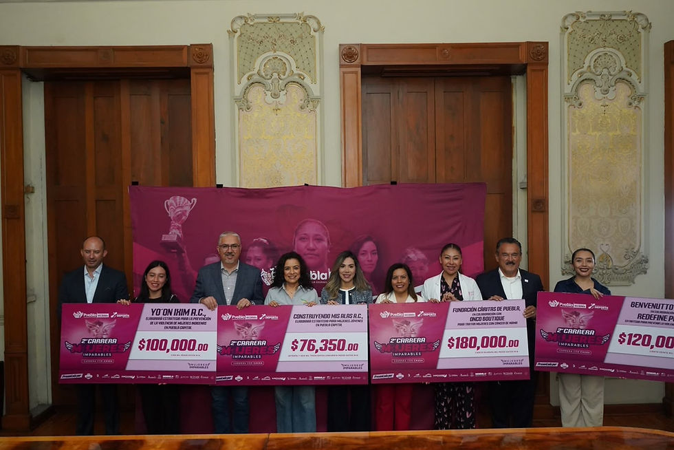 Entrega Gobierno de Pepe Chedraui donativos de la 2da. Carrera Mujeres Imparables en favor de las poblanas