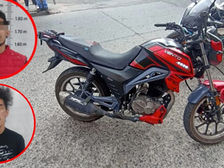 Detienen a dos hombres en Cuautlancingo con motocicleta robada