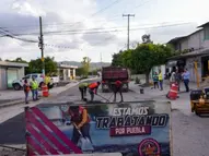 Avanza Gobierno de la Ciudad con Campaña de Bacheo en San Andrés Azumiatla