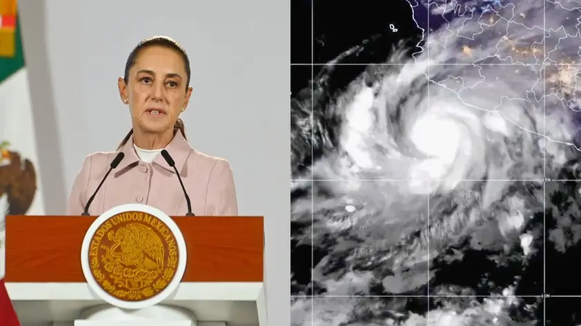 Sheinbaum llama a resguardarse y evacuar zonas vulnerables ante fortalecimiento del huracán 'Simon'