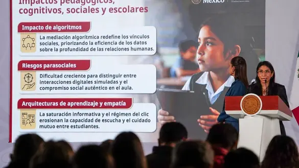 Sheinbaum advierte riesgos en niños y jóvenes al usar de forma abusiva la IA y las redes sociales