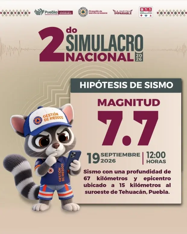 Invita Gobierno de Pepe Chedraui a participar en el Segundo Simulacro Nacional 2026