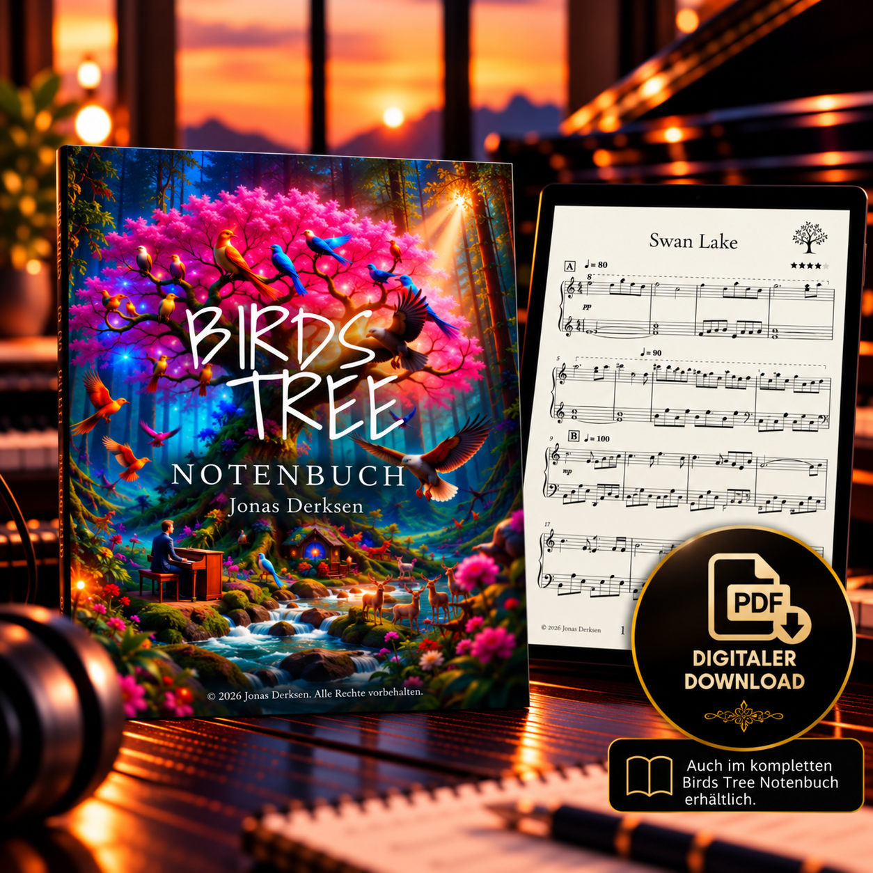 15 Swan Lake von Jonas Derksen (Digitale Piano Sheetmusic)