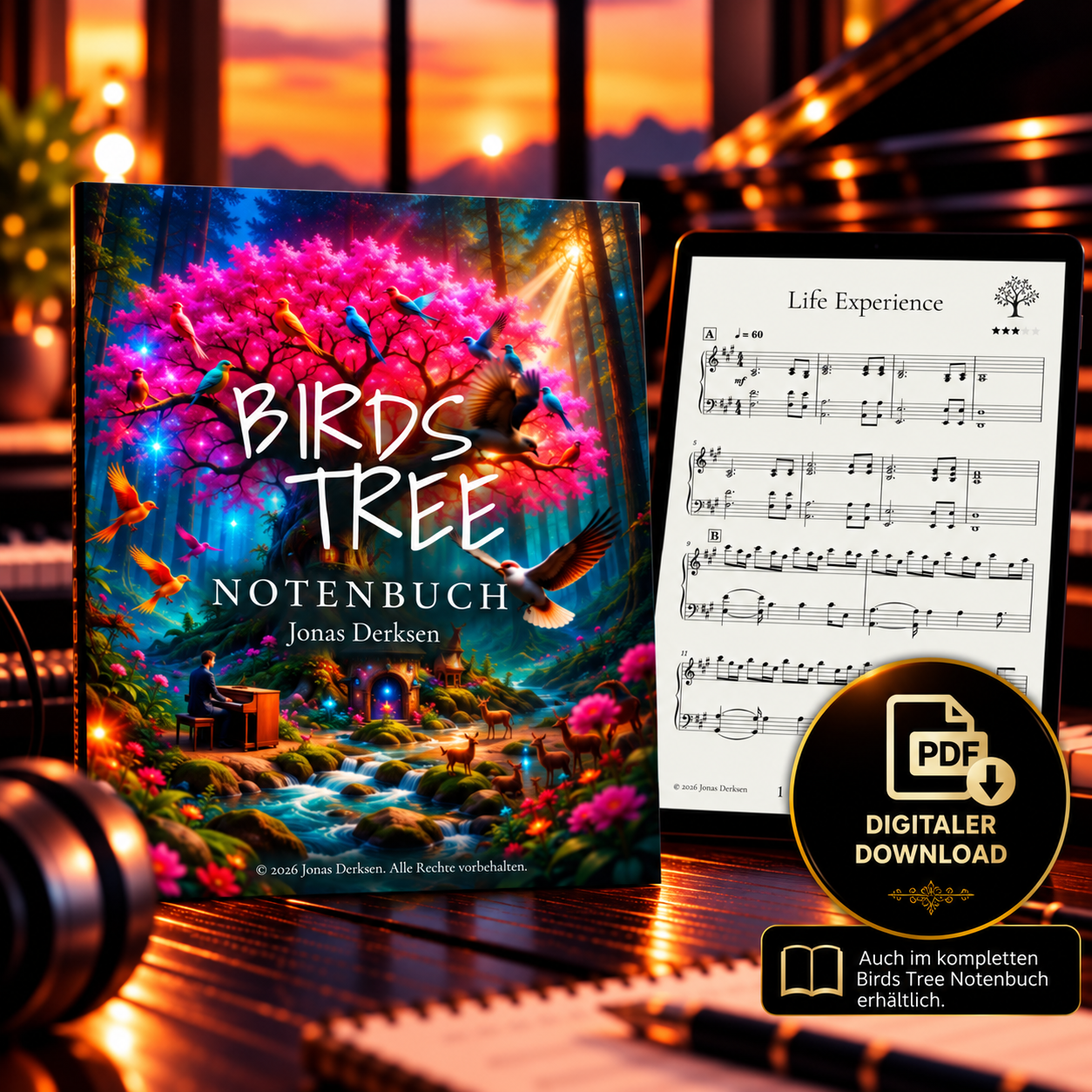 12 Another Day of Happiness von Jonas Derksen (Digitale Piano Sheetmusic)