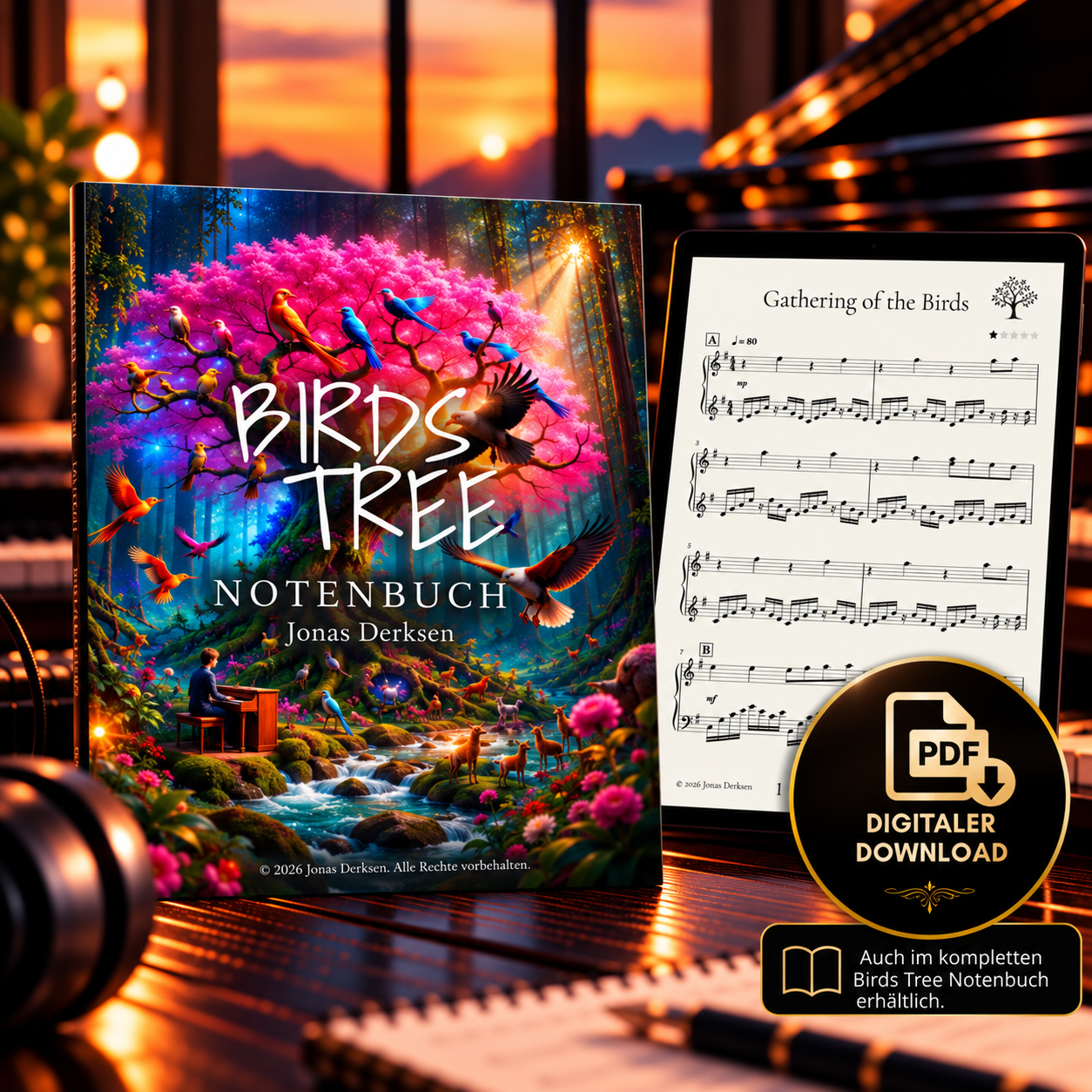 05 Gathering of the Birds von Jonas Derksen (Digitale Piano Sheetmusic)