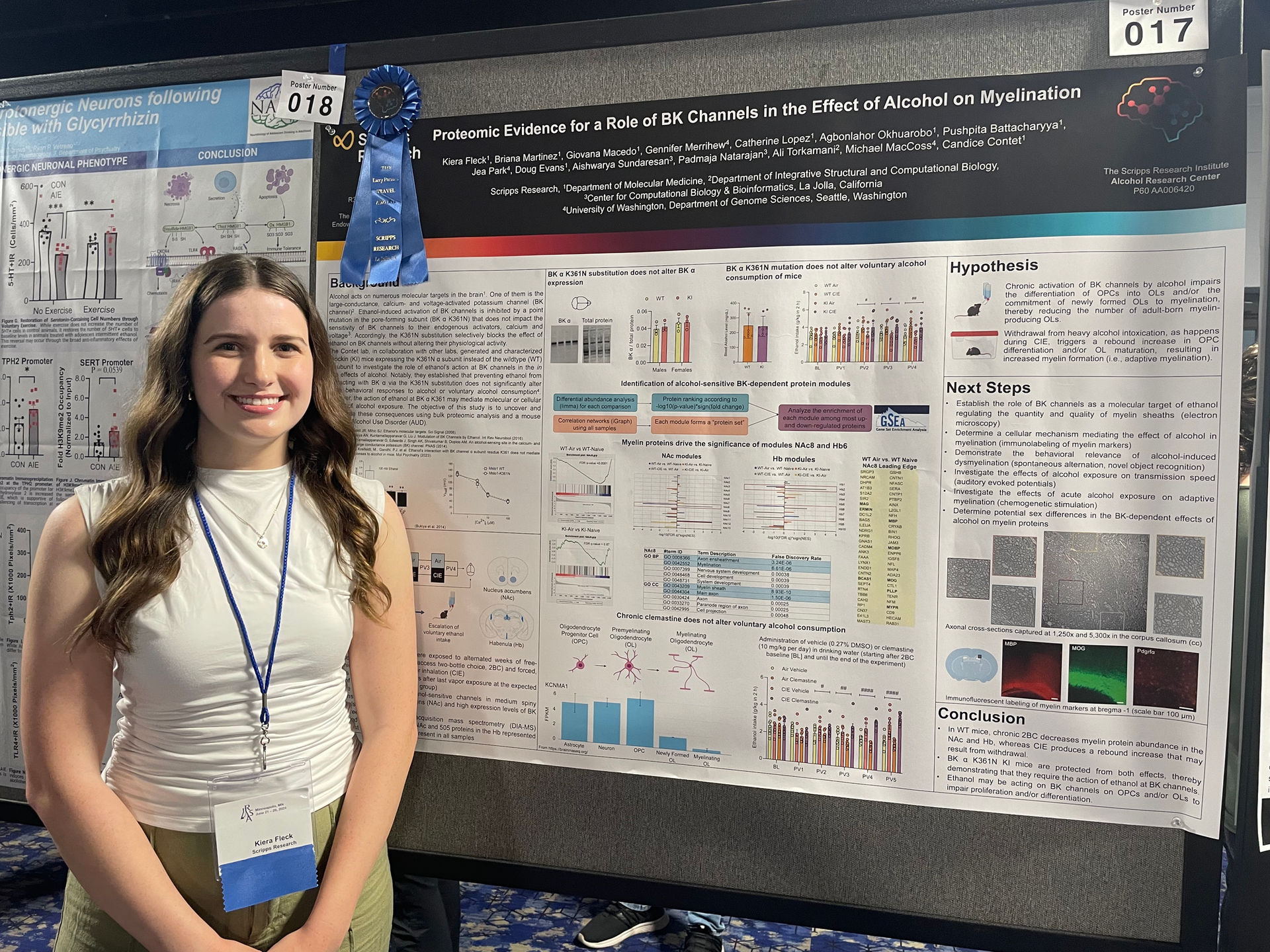 Kiera is a second-year graduate student in the Contet lab at Scripps Research. She received her B.S.E in Biomedical Engineering and a minor in Mathematics from Arizona State University in 2022. Her Ph.D. research project aims to unlock the molecular mechanism mediating the effects of chronic alcohol exposure on myelination. She is working with high school, undergraduate, and medical student interns on her project and volunteers at organizations such as Best Buddies to broaden impact outside the lab. In her free time, Kiera enjoys playing the piano, baking, and visiting the beach. A fun fact about Kiera is that she has visited 25 U.S. national parks and would like to visit them all!