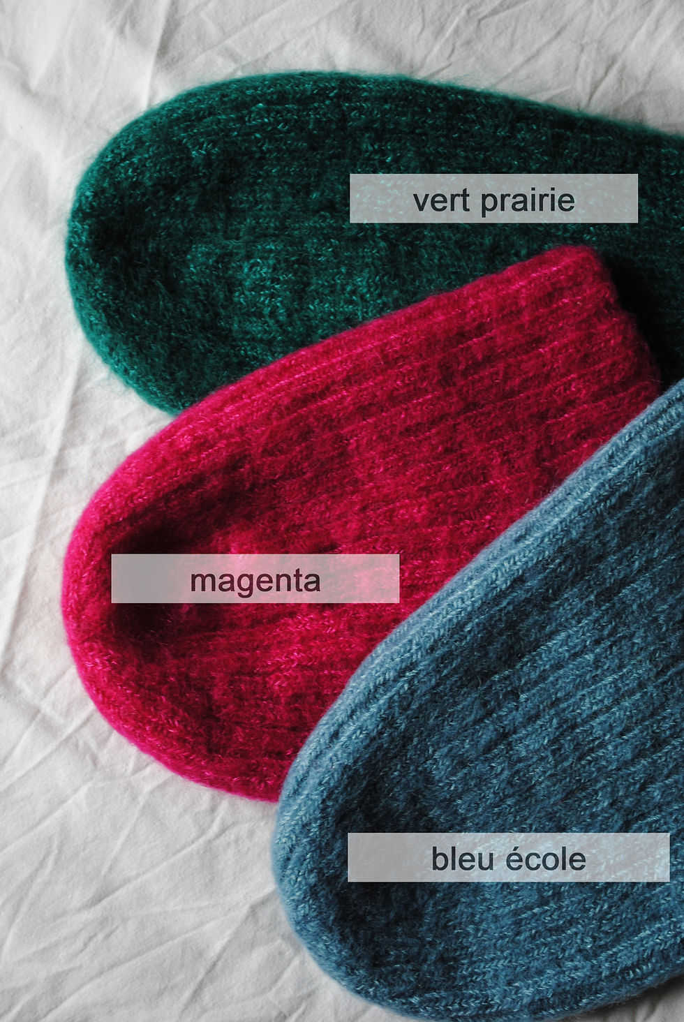 Miniature : Bonnets en mohair