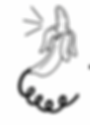 A tattoo flash image of a banana with a curling phone cord attached and three lines indicating speech