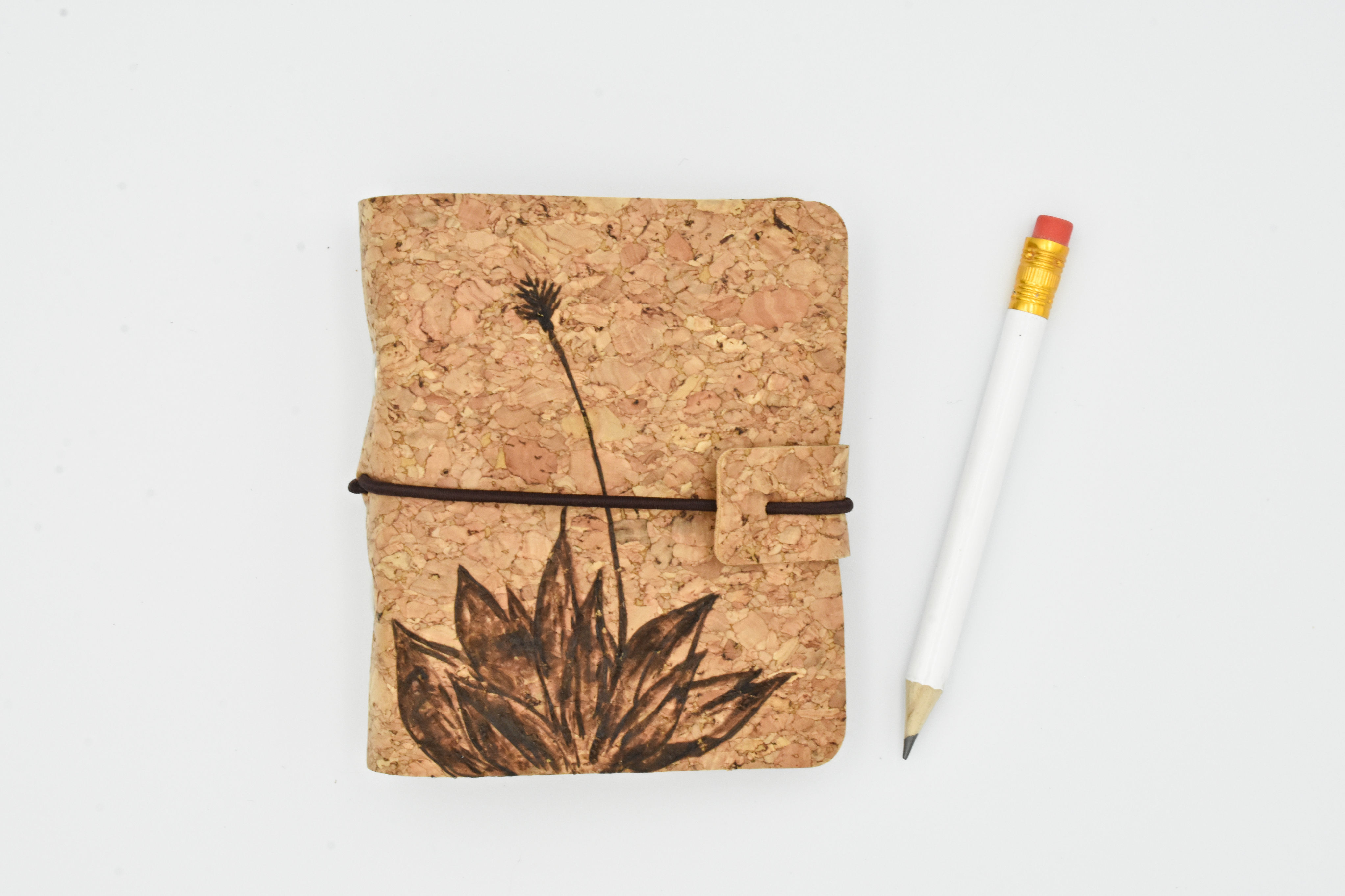Cork Sketchbook / Mini Cork Notebook-Agave Cactus