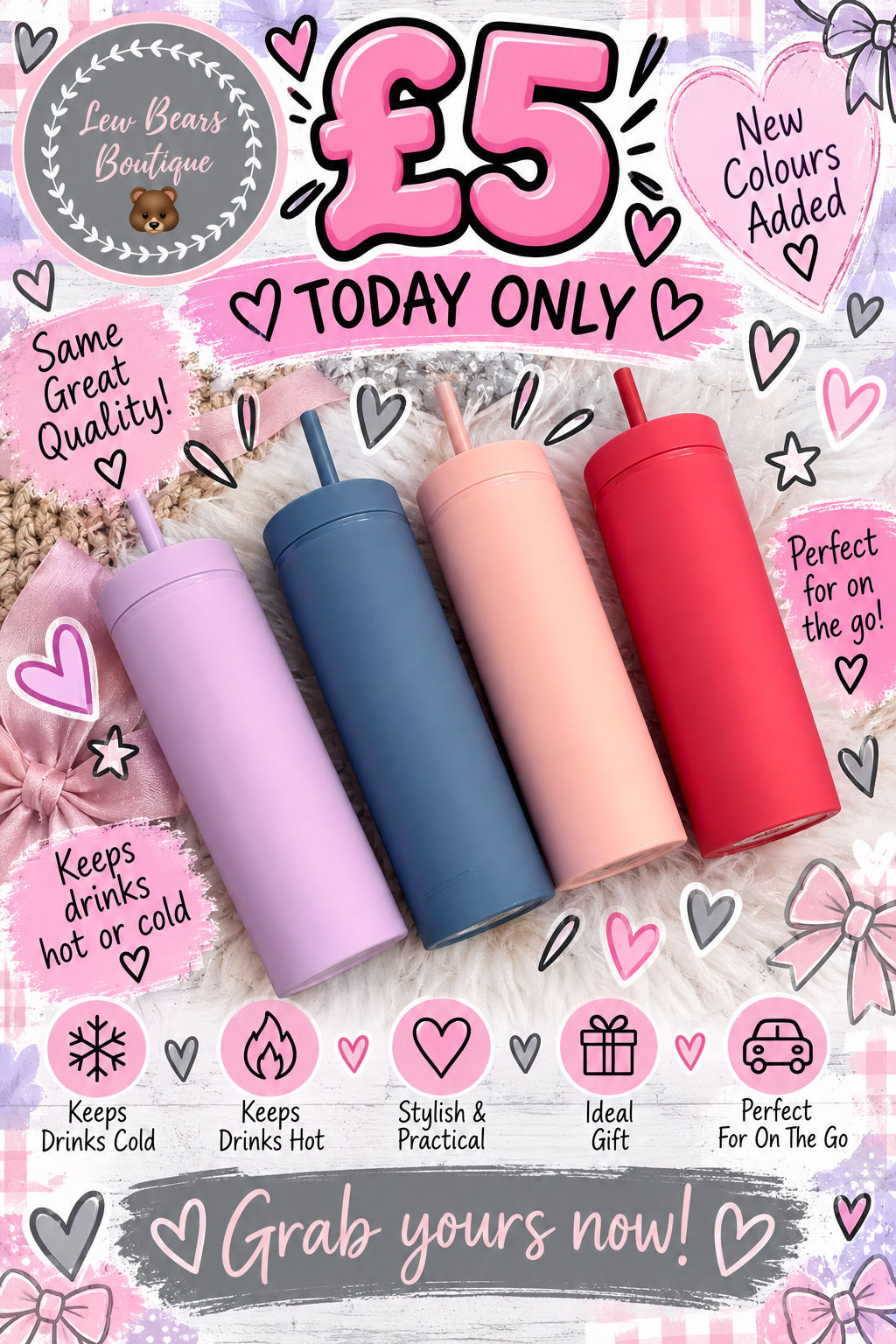 FIVER FRIDAY Skinny tumbler