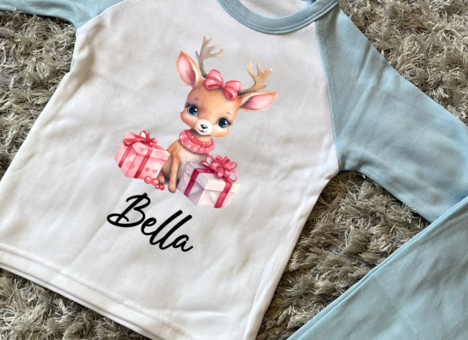 Personalised Reindeer Pyjamas