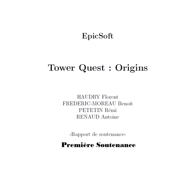 Première Soutenance !