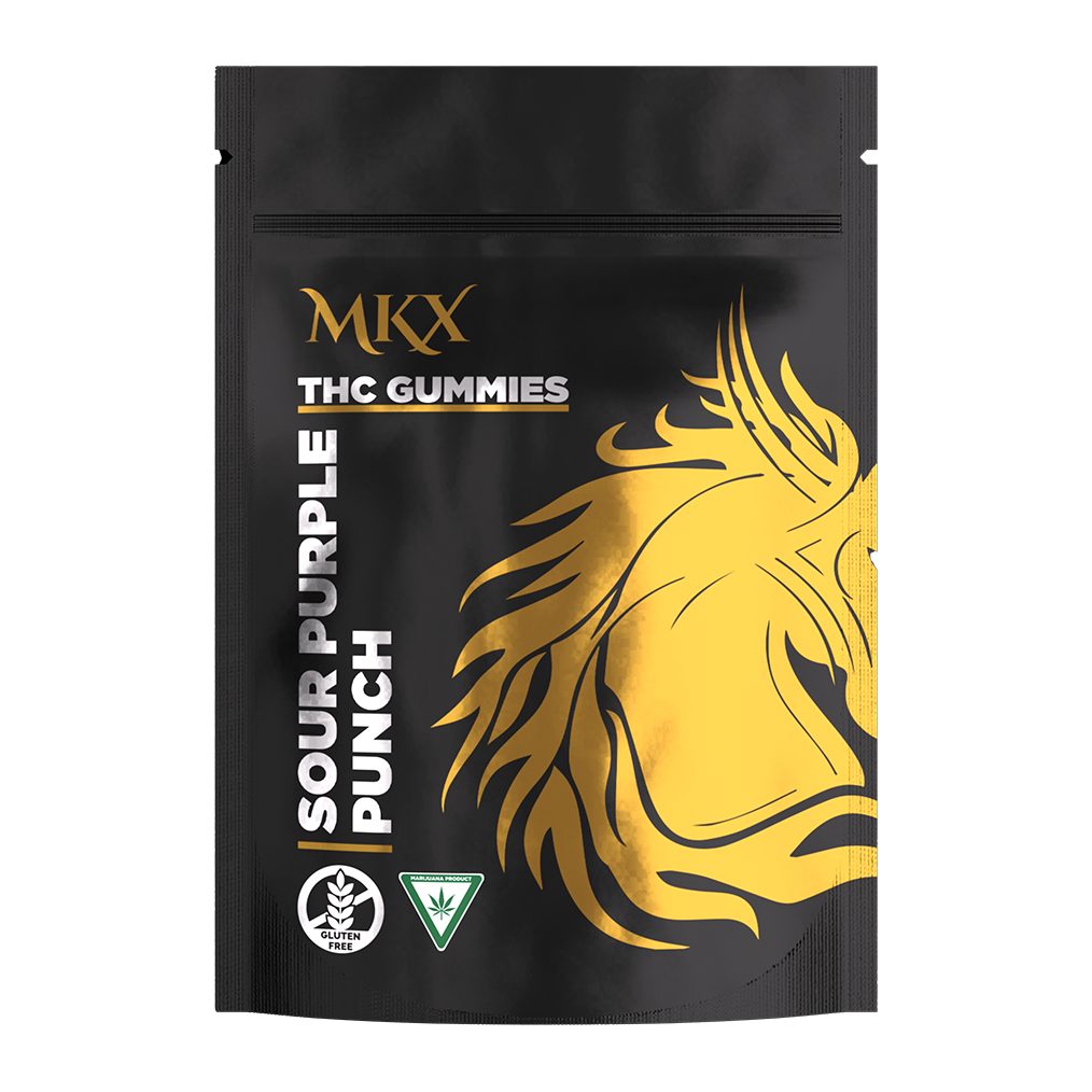 Sour Purple Punch by MKX Oil Co. THC Infused Gummy Edibles Fast Acting Cannabis Gummies