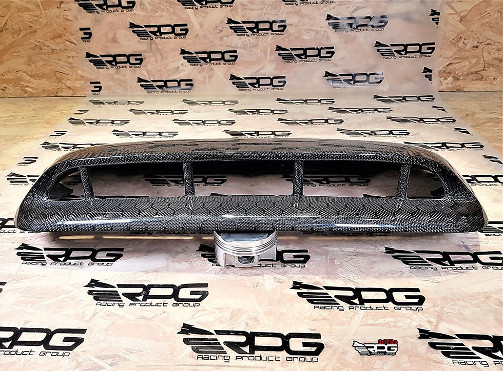 Thumbnail: JDM STi Style Fully Vacuum Form Honeycomb Carbon Hood Scoop