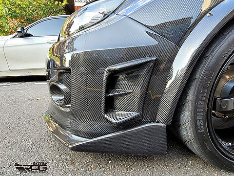 Forge Carbon Style Front Bumper Side Corner Air Vent Covers – 2008-2014 Subaru WRX STI – BCDI Carbon Look