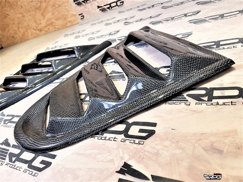 Supra A80 Vacuum Form Carbon Bozo Rear Quarter Window Louver